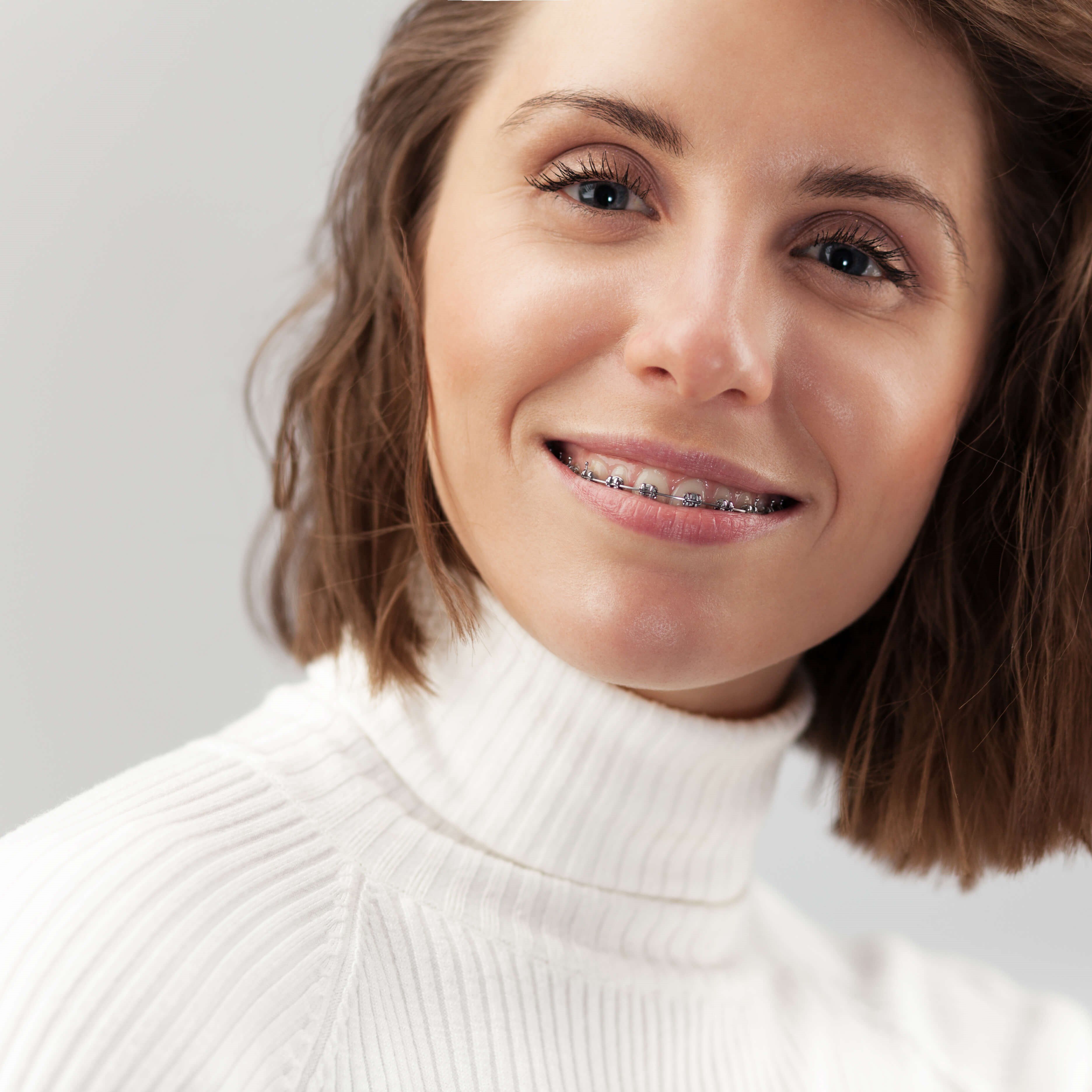 Woman With Braces